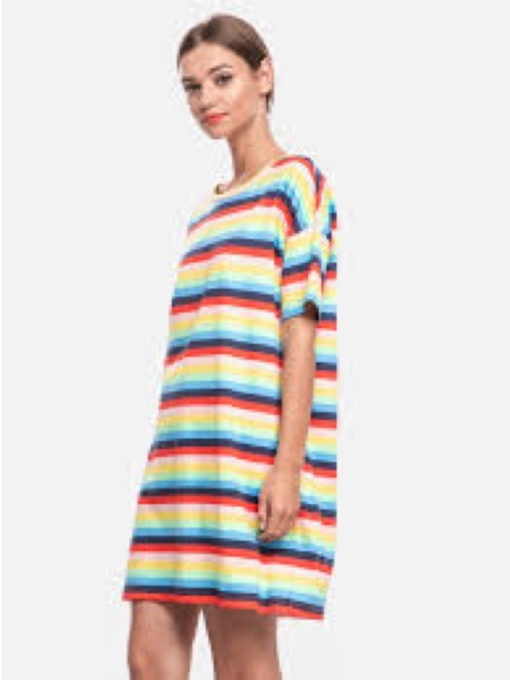 Noisy May | Urban Outfitters Rainbow Shirt Dress Size Small